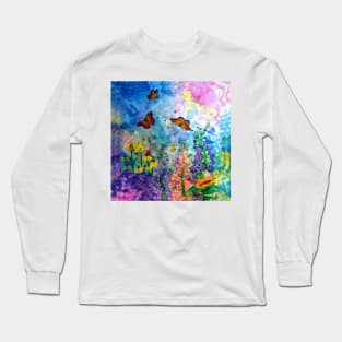 Butterfly Garden (Square) Long Sleeve T-Shirt